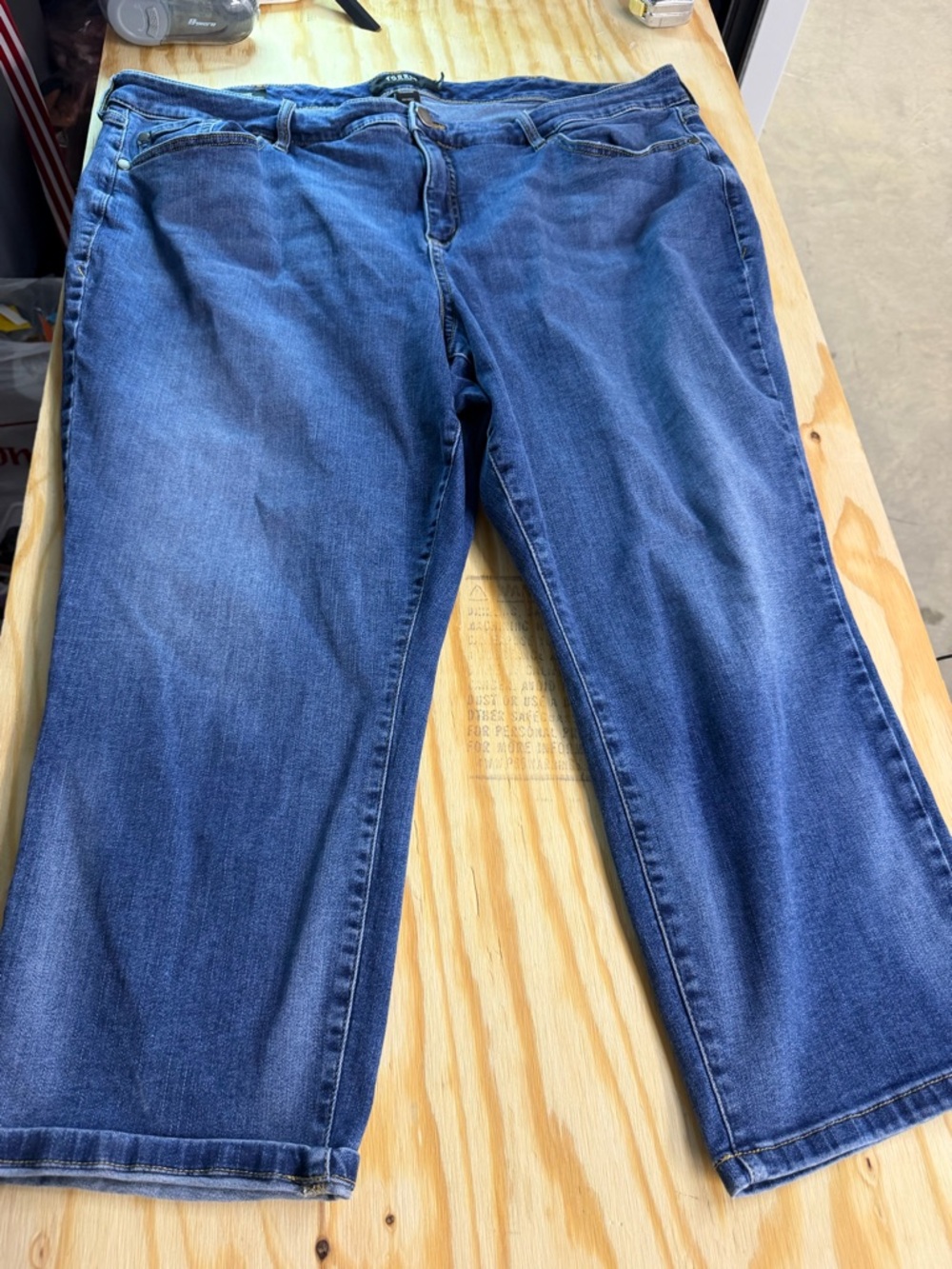 Torrid Curvy Skinny Jeans Womens Size 24 Blue Stretch Denim Capri Cropped
